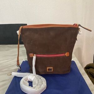 Dooney & Bourke Brown and Red Shoulder Bag